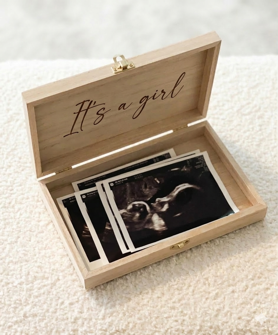 echo kistje met its a girl